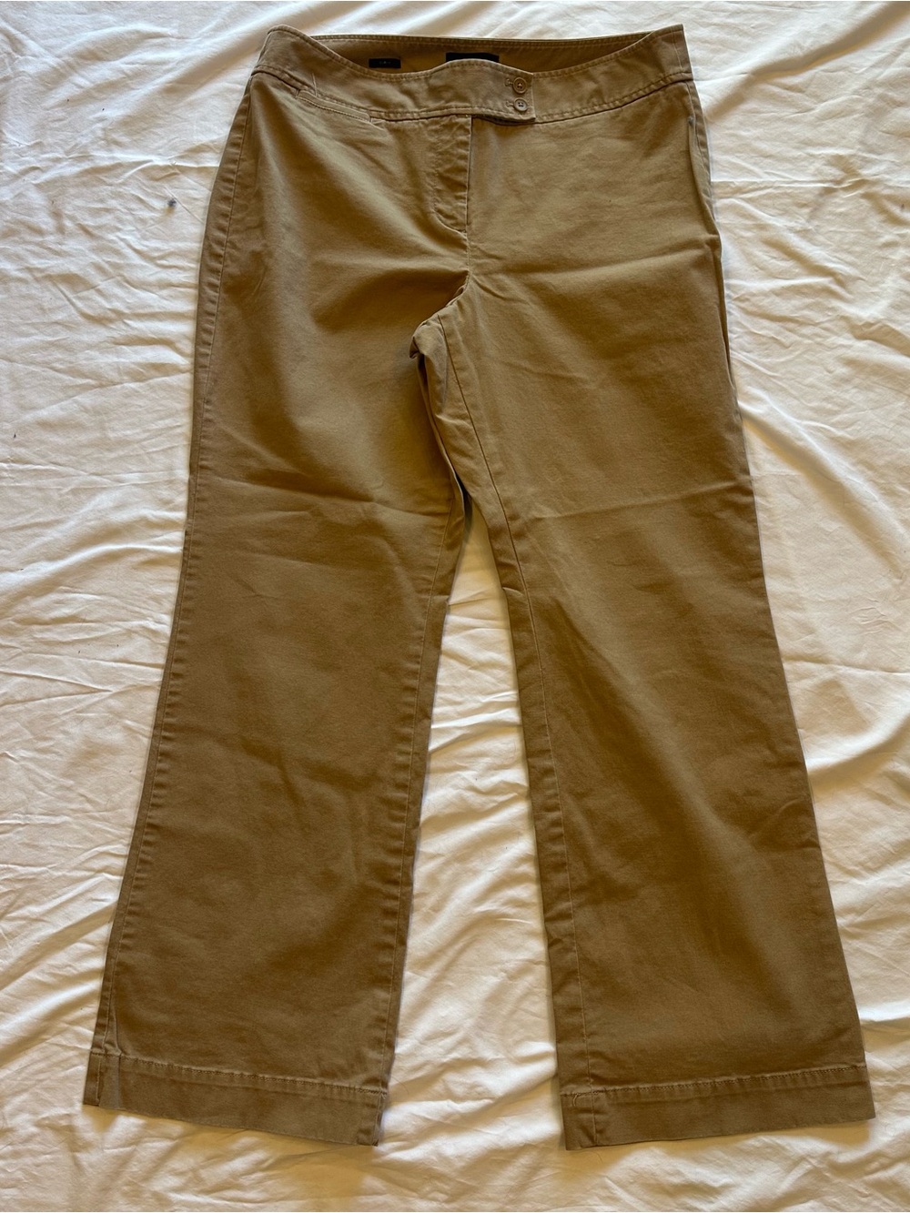 EUC Women’s Talbots Curvy Flat Front Wide Leg Chinos—sz 14